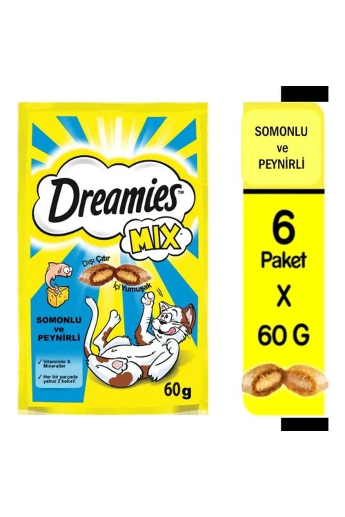 Dreamies Somonlu ve Peynirli Kedi Ödül Maması 60gr*6