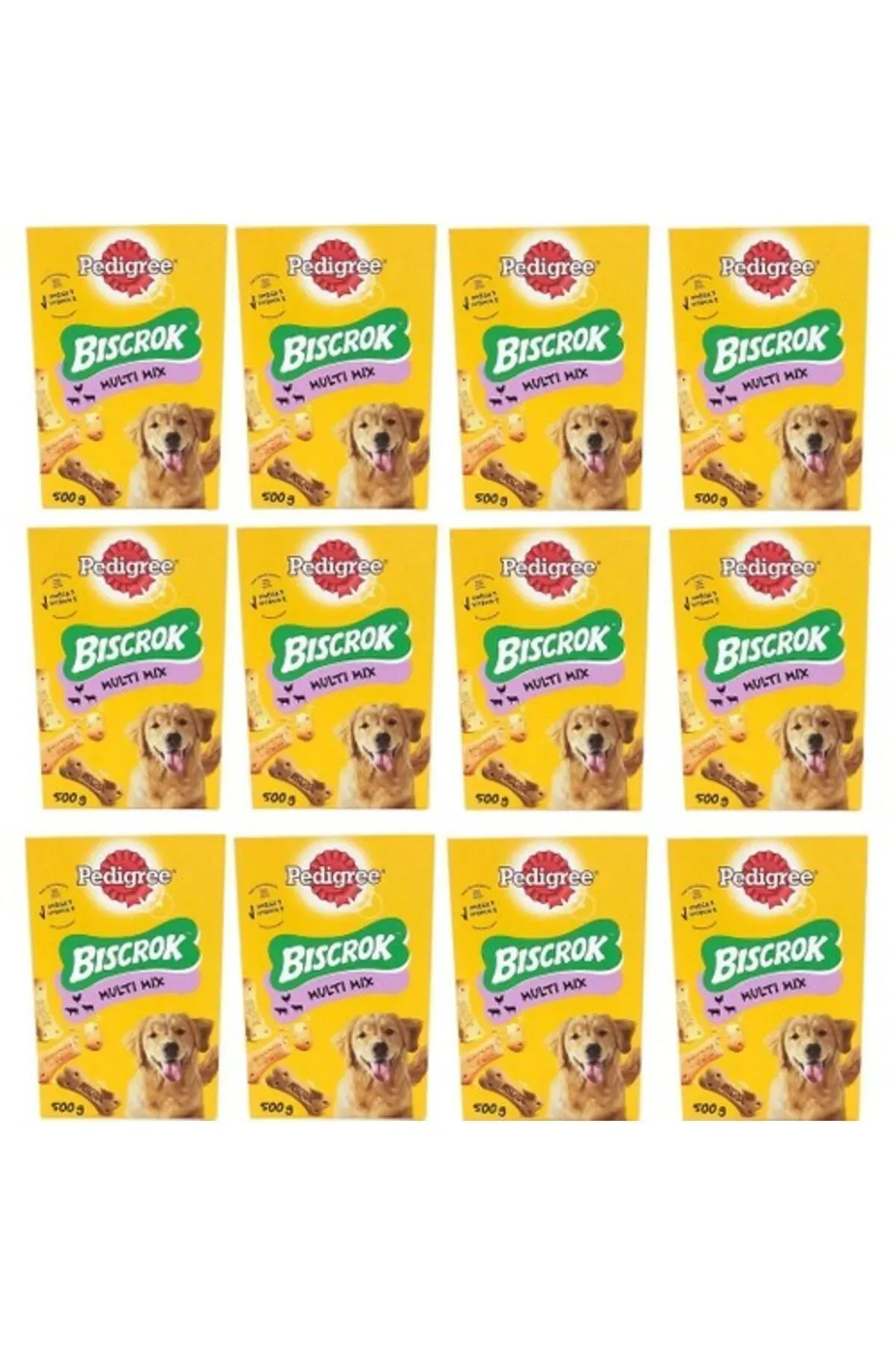 Pedigree Biscrok Multi Mix Köpek Ödül Bisküvisi 500 gr*12