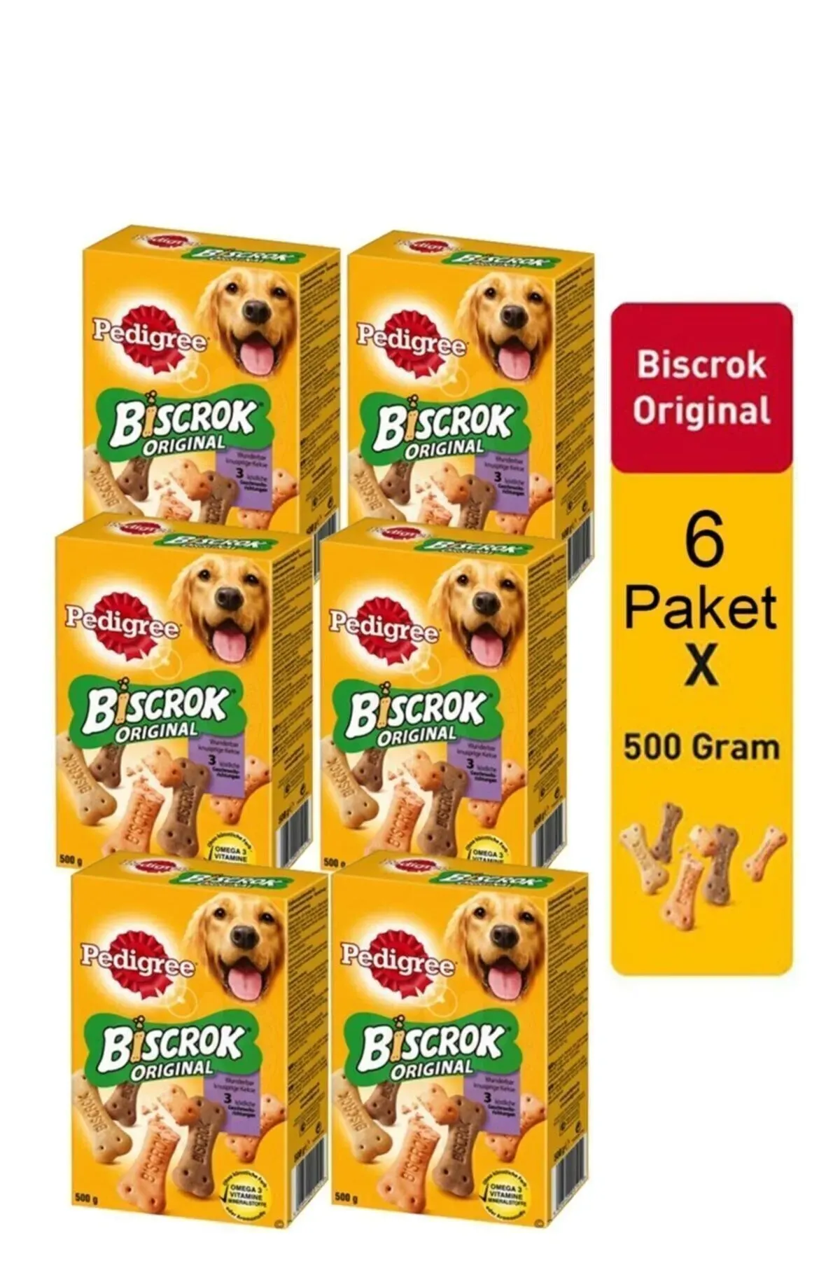 Pedigree Biscrok Multi Mix Köpek Ödül Bisküvisi 500 gr*6