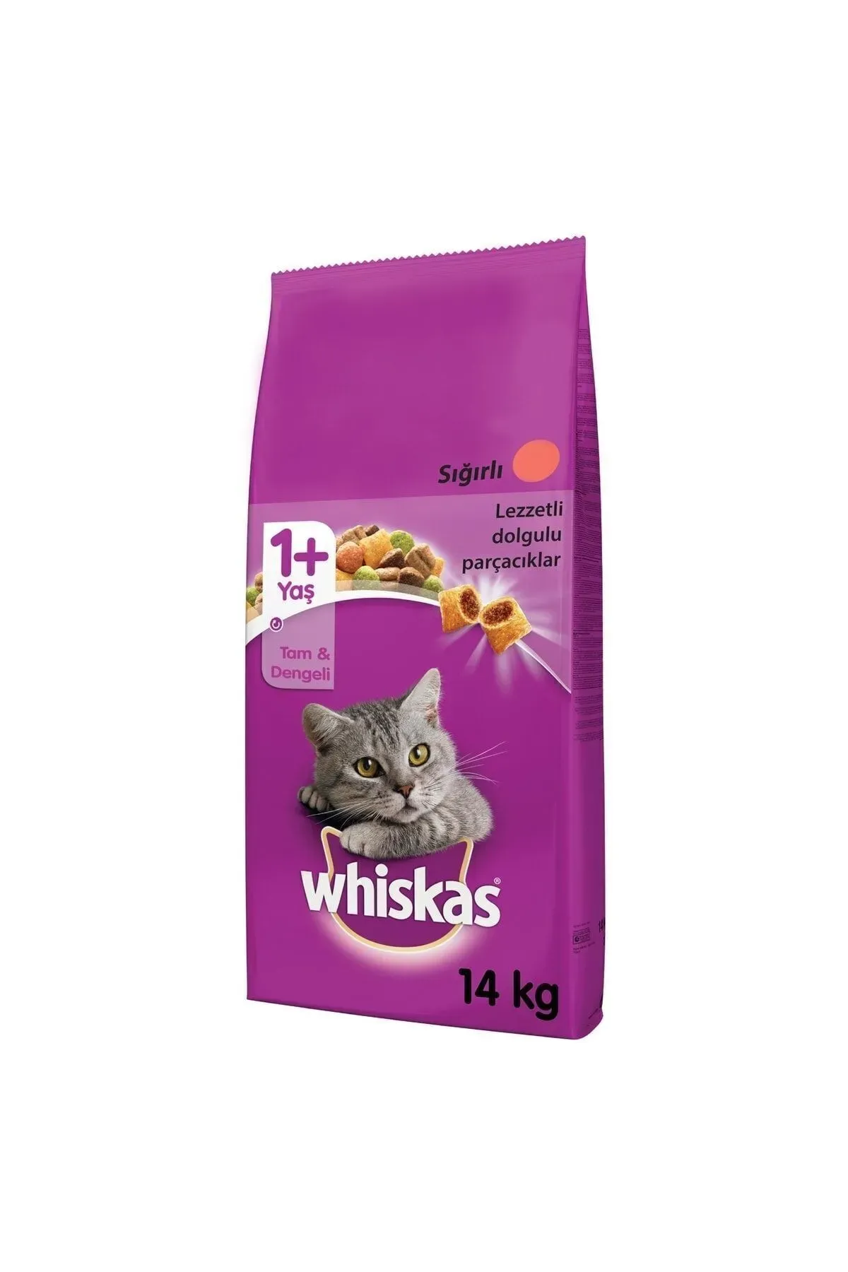 Whiskas Biftekli Havuçlu Kuru Kedi Maması 14 Kg